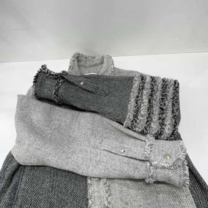 Thom Browne Thom Browne Gray Striped Long Sleeve Jacket Size US M / EU 48-50 / 2 - 13 Thumbnail