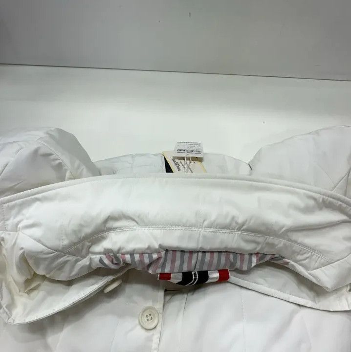 Thom Browne Thom Browne White Down Jacket with Stripes Size US M / EU 48-50 / 2 - 8 Thumbnail
