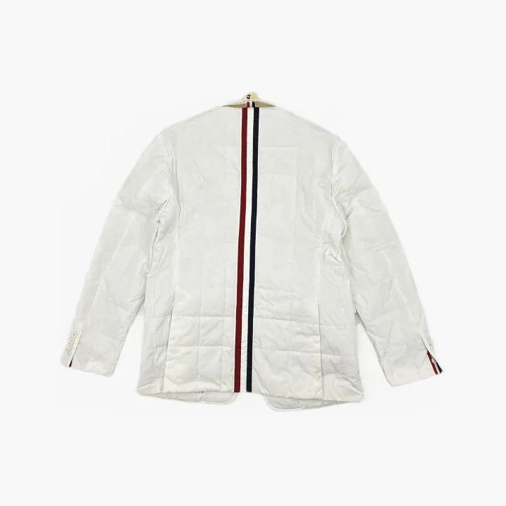 Thom Browne Thom Browne White Down Jacket with Stripes Size US M / EU 48-50 / 2 - 3 Thumbnail