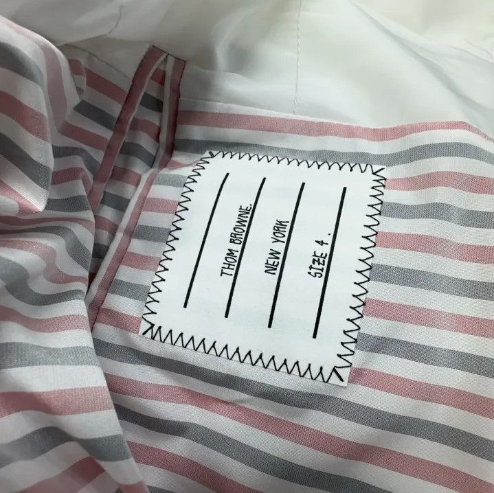 Thom Browne Thom Browne White Padded Blazer with Stripe Detail Size US S / EU 44-46 / 1 - 6 Thumbnail