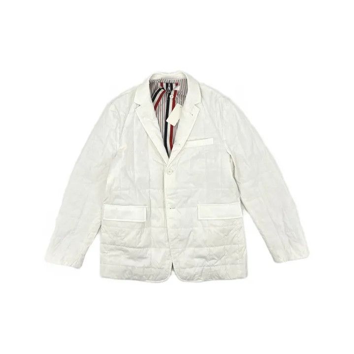 Thom Browne Thom Browne White Down Suit Jacket for Men Size US M / EU 48-50 / 2 - 2 Thumbnail