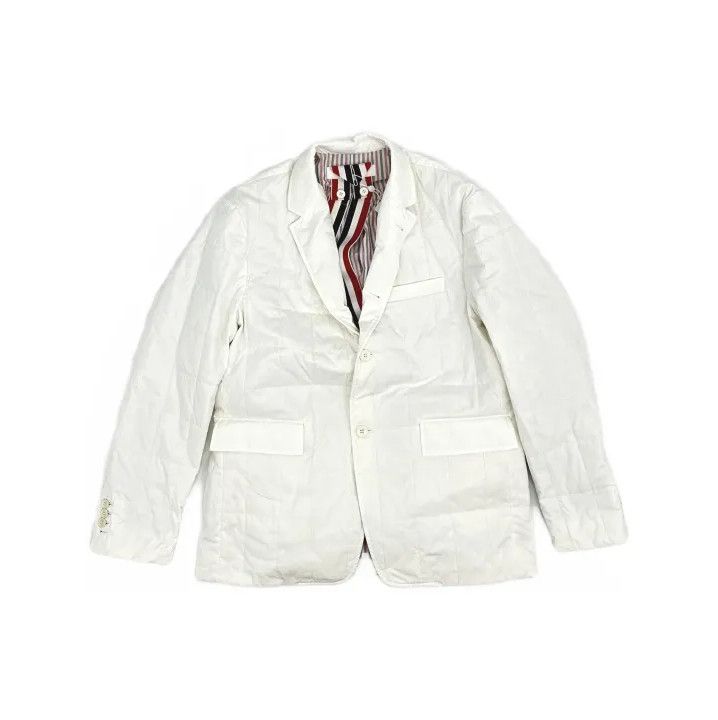 Thom Browne Thom Browne White Down Padded Blazer for Men Size US M / EU 48-50 / 2 - 2 Thumbnail