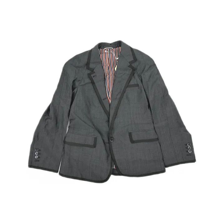 Thom Browne Thom Browne Gray Casual Suit Jacket Size US M / EU 48-50 / 2 - 2 Thumbnail