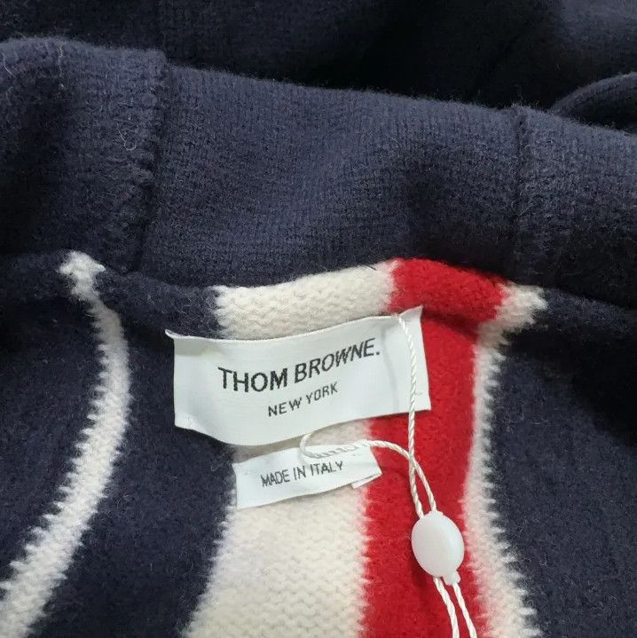 Thom Browne Thom Browne Blue Hooded Long Sleeve Coat Size US L / EU 52-54 / 3 - 5 Thumbnail