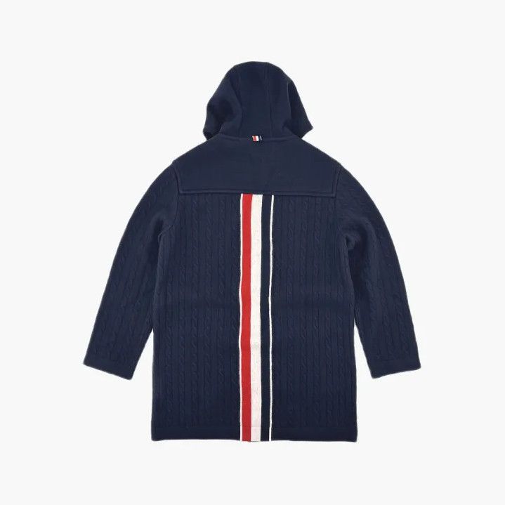 Thom Browne Thom Browne Blue Hooded Long Sleeve Coat Size US L / EU 52-54 / 3 - 3 Thumbnail