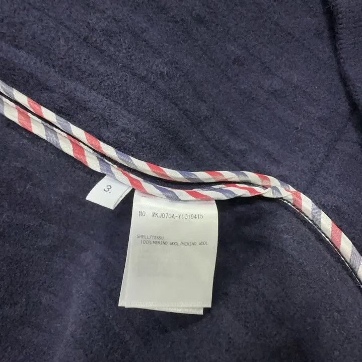 Thom Browne Thom Browne Blue Hooded Long Sleeve Coat Size US L / EU 52-54 / 3 - 4 Thumbnail