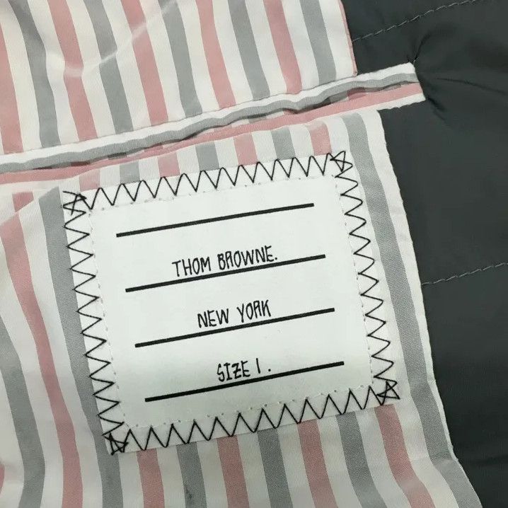 Thom Browne Thom Browne Gray Striped Quilted Jacket Size US XS / EU 42 / 0 - 4 Thumbnail