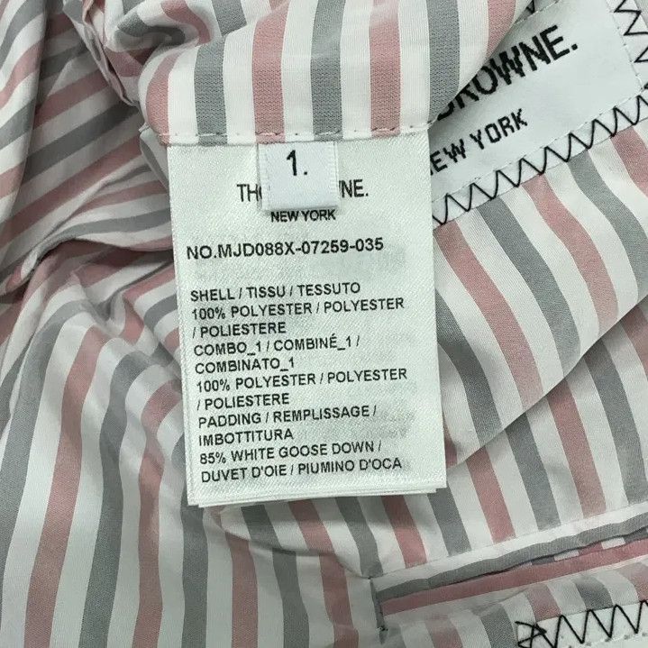 Thom Browne Thom Browne Gray Striped Quilted Jacket Size US XS / EU 42 / 0 - 6 Thumbnail