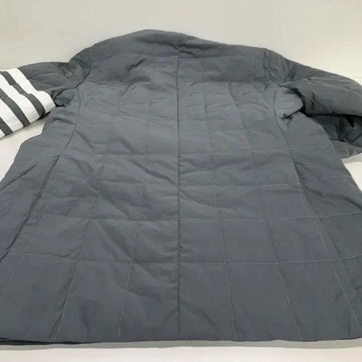 Thom Browne Thom Browne Gray Striped Quilted Jacket Size US XS / EU 42 / 0 - 11 Thumbnail