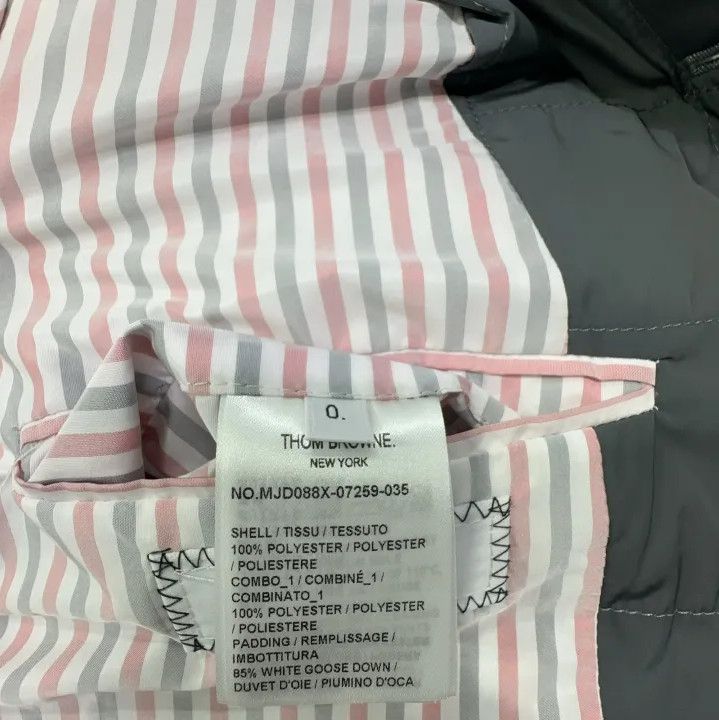 Thom Browne Thom Browne Gray Striped Puffer Jacket for Men Size US M / EU 48-50 / 2 - 4 Thumbnail