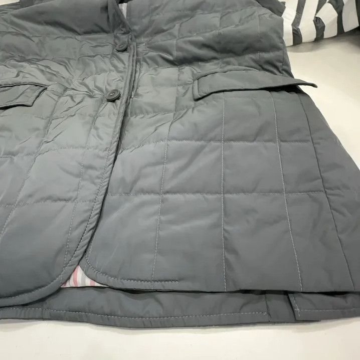 Thom Browne Thom Browne Gray Striped Tailored Down Jacket Size US M / EU 48-50 / 2 - 8 Thumbnail
