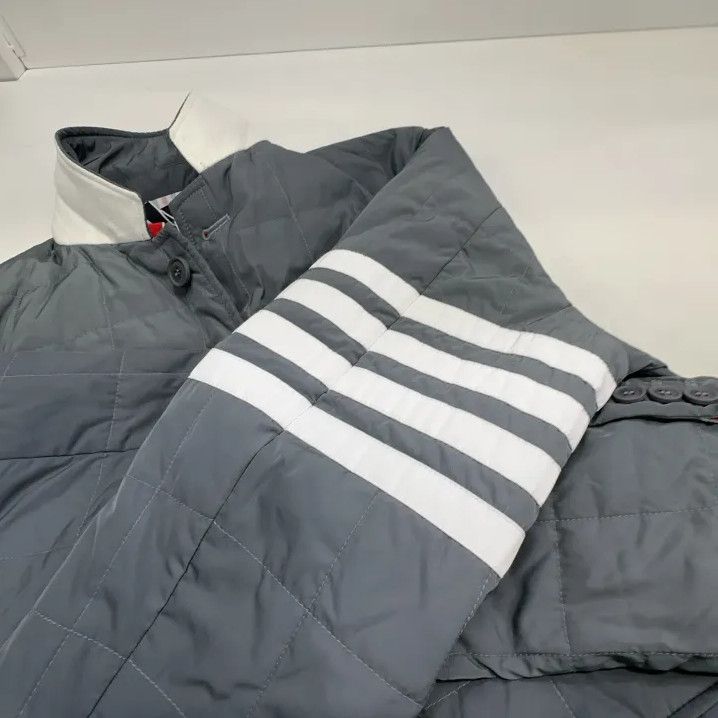 Thom Browne Thom Browne Gray Striped Tailored Down Jacket Size US M / EU 48-50 / 2 - 11 Thumbnail
