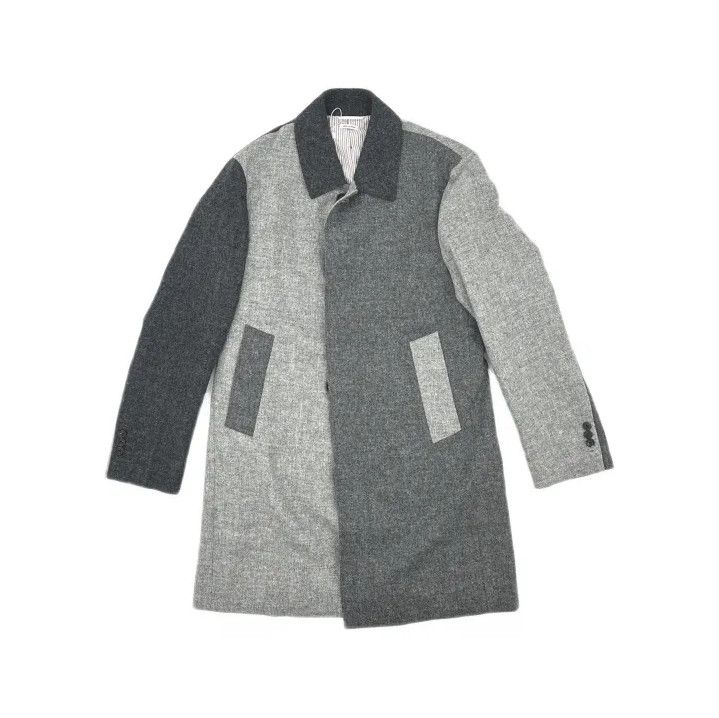 Thom Browne Thom Browne Color Block Wool Mid-Length Coat Size US S / EU 44-46 / 1 - 2 Thumbnail