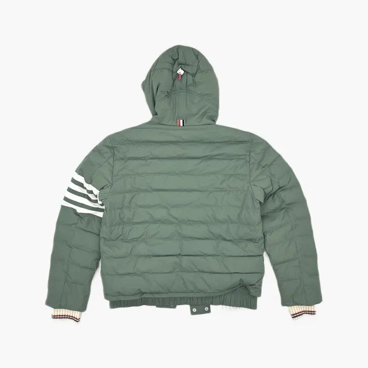 Thom Browne Thom Browne Green Hooded Down Jacket for Men Size US S / EU 44-46 / 1 - 3 Thumbnail