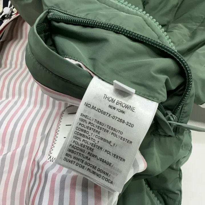 Thom Browne Thom Browne Green Hooded Down Jacket for Men Size US S / EU 44-46 / 1 - 4 Thumbnail