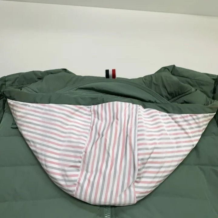 Thom Browne Thom Browne Green Hooded Down Jacket for Men Size US S / EU 44-46 / 1 - 9 Thumbnail