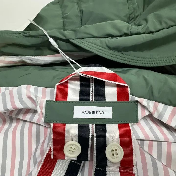 Thom Browne Thom Browne Green Hooded Down Jacket for Men Size US S / EU 44-46 / 1 - 6 Thumbnail