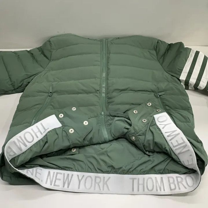 Thom Browne Thom Browne Green Hooded Down Jacket for Men Size US S / EU 44-46 / 1 - 11 Thumbnail