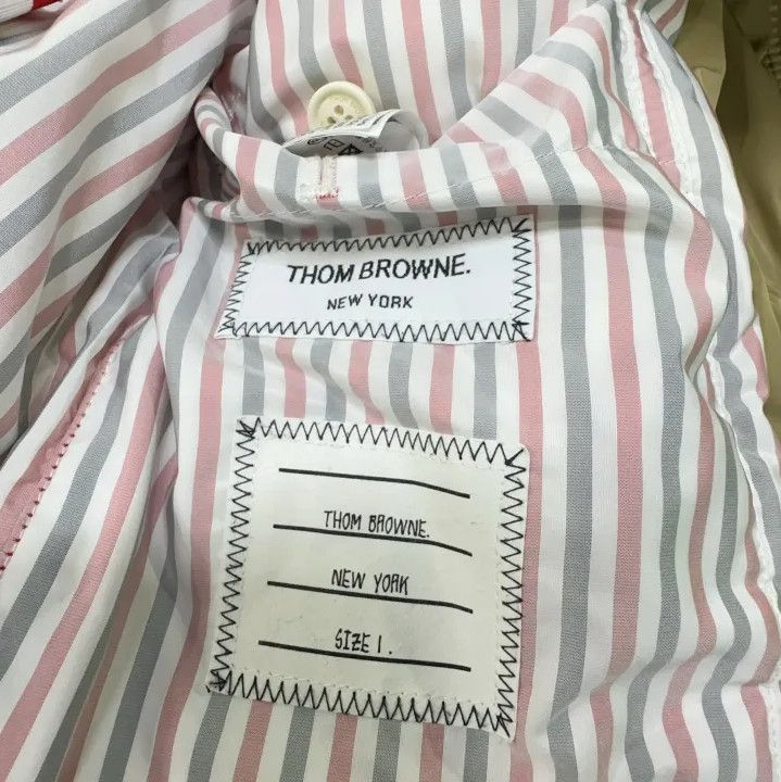 Thom Browne Thom Browne Beige Long Sleeve Jacket Size US S / EU 44-46 / 1 - 5 Thumbnail