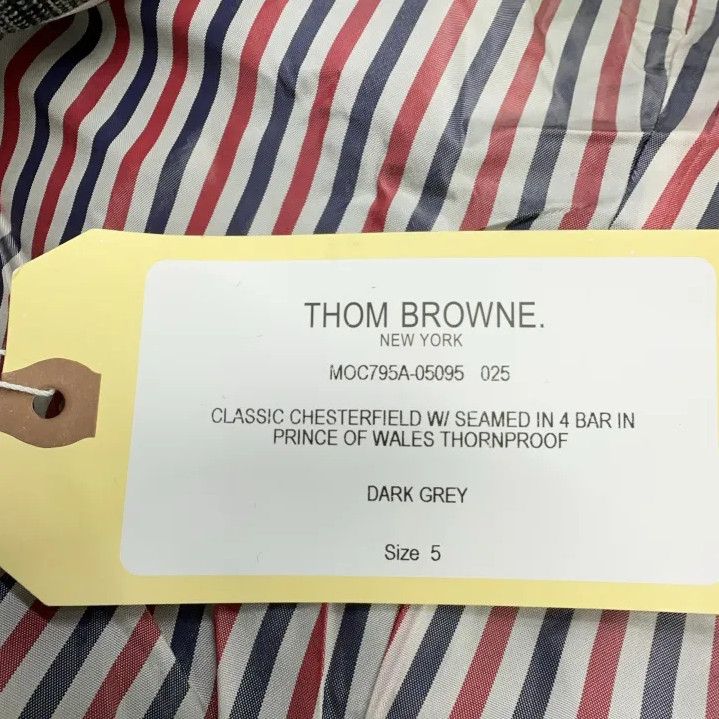 Thom Browne Thom Browne Gray Plaid Overcoat for Men Size US L / EU 52-54 / 3 - 5 Thumbnail
