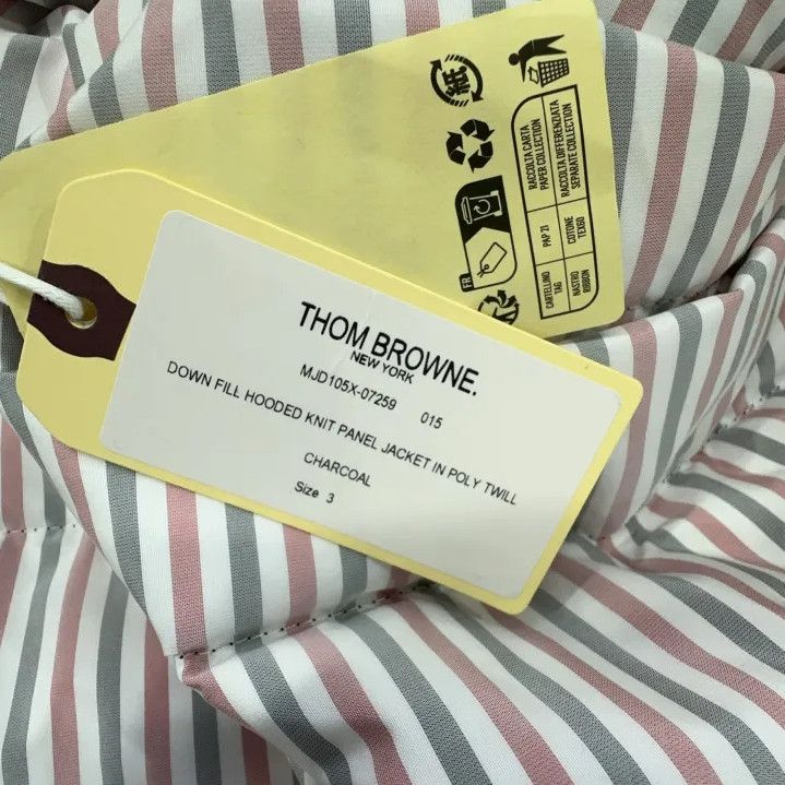 Thom Browne Thom Browne Black Hooded Down Jacket for Men Size US M / EU 48-50 / 2 - 5 Thumbnail