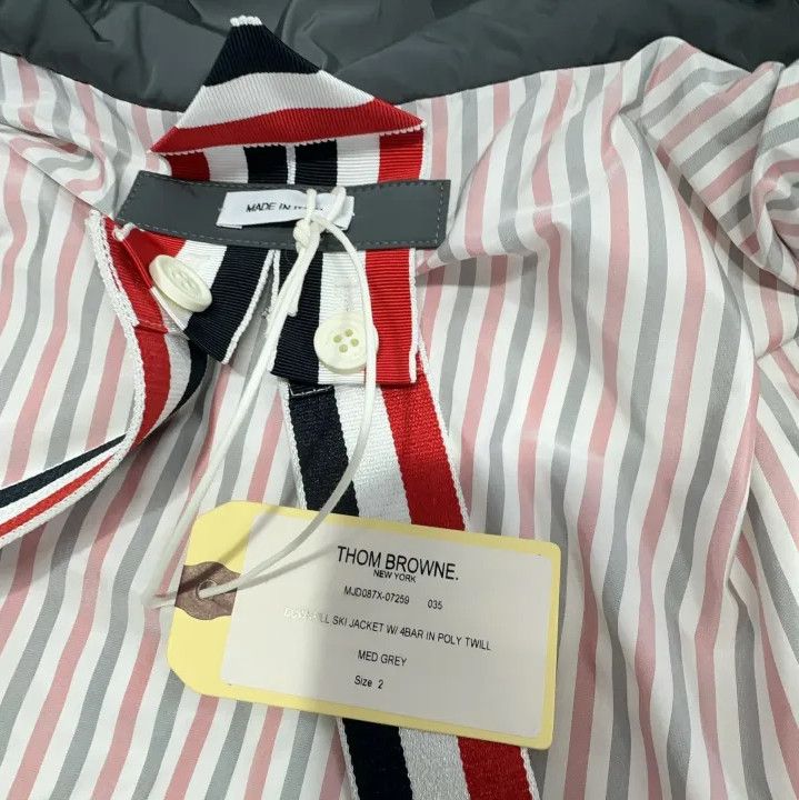 Thom Browne Thom Browne Grey Zip-Up Hooded Puffer Jacket Size US S / EU 44-46 / 1 - 6 Thumbnail