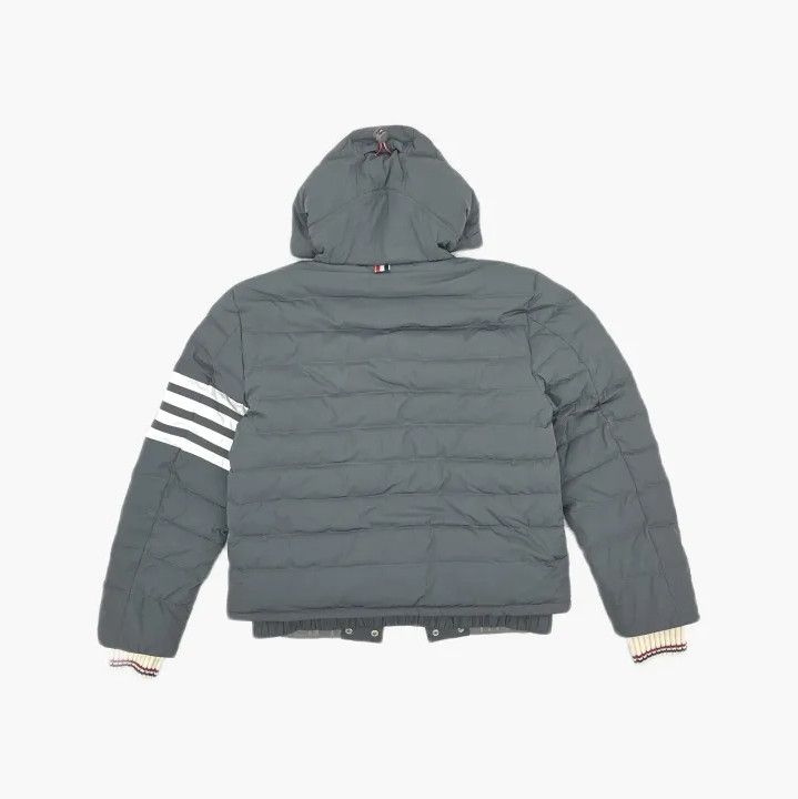 Thom Browne Thom Browne Grey Zip-Up Hooded Puffer Jacket Size US S / EU 44-46 / 1 - 3 Thumbnail