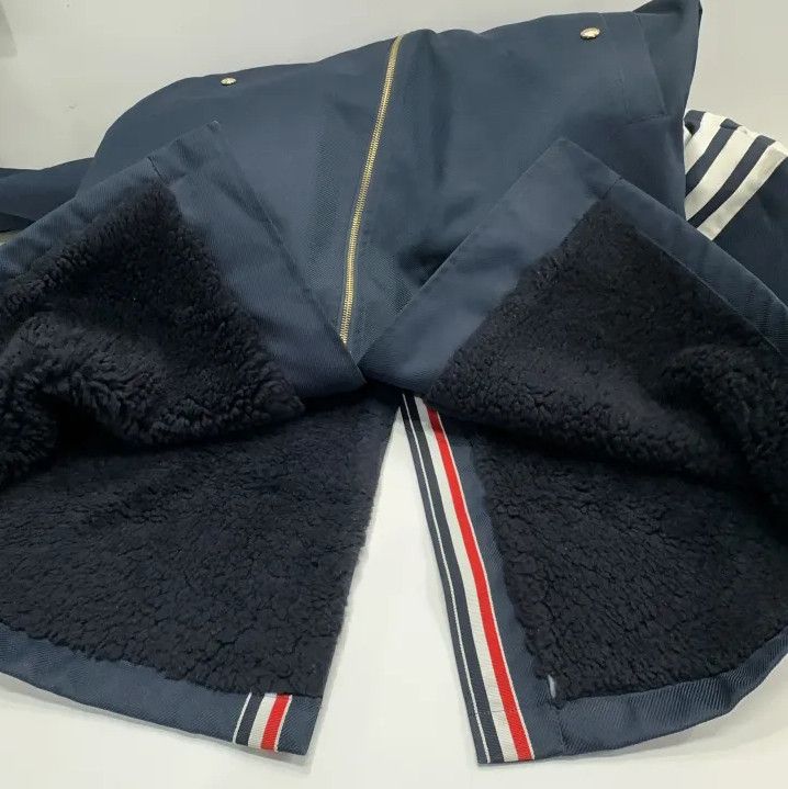Thom Browne Thom Browne Long Blue Leather Coat for All Genders Size US S / EU 44-46 / 1 - 15 Thumbnail