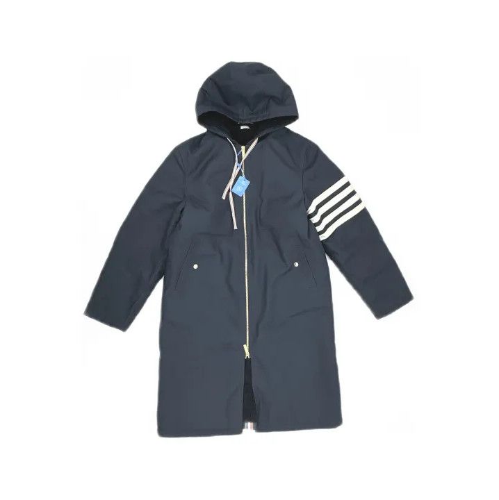 Thom Browne Thom Browne Long Blue Leather Coat for All Genders Size US S / EU 44-46 / 1 - 2 Thumbnail