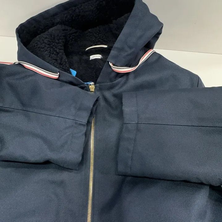 Thom Browne Thom Browne Long Blue Leather Coat for All Genders Size US S / EU 44-46 / 1 - 17 Thumbnail