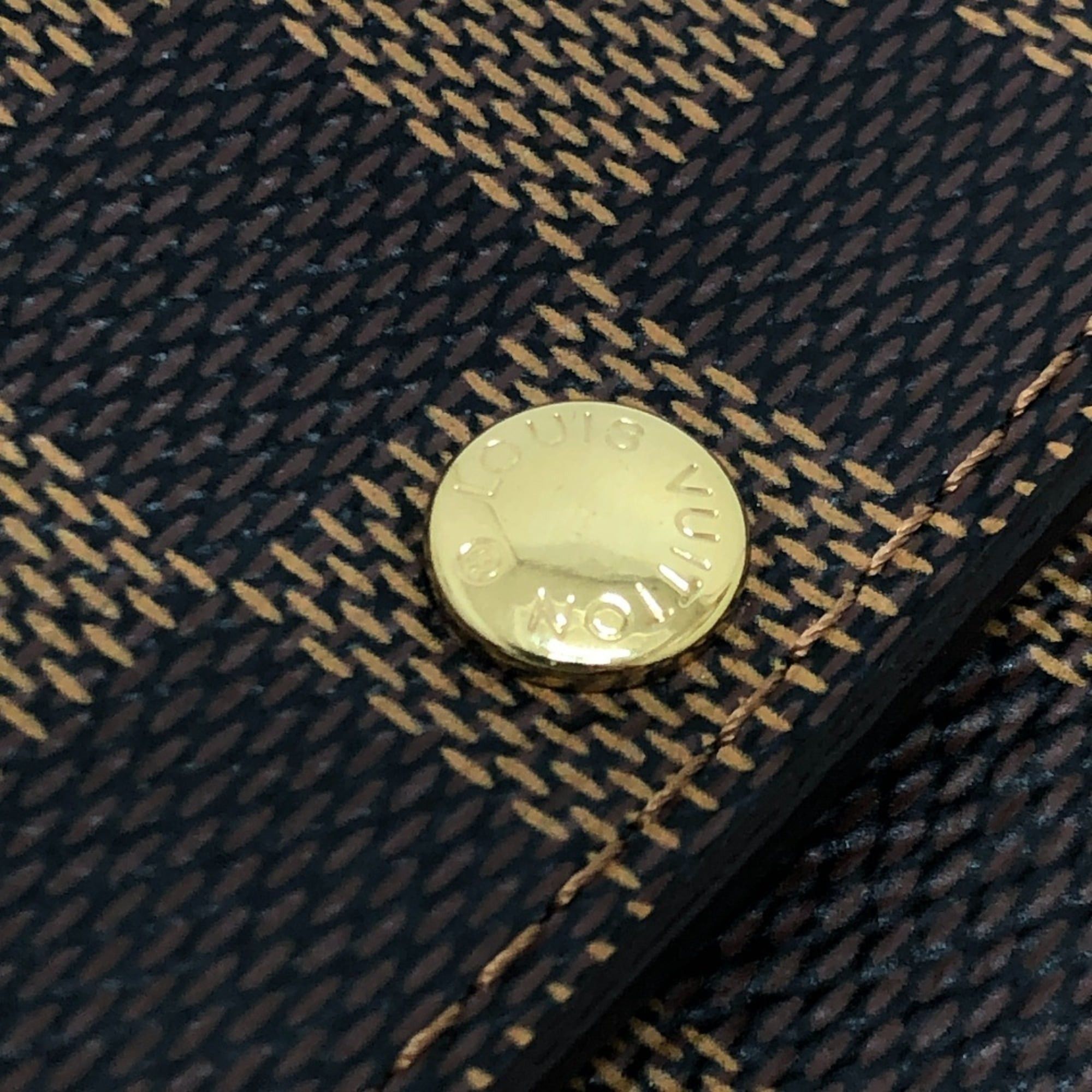 Louis Vuitton LOUIS VUITTON N61734 Portefeuille Sarah Long Wallet, Bifold, Damier Canvas, Ebene, Brown, Women's Size ONE SIZE - 15 Thumbnail