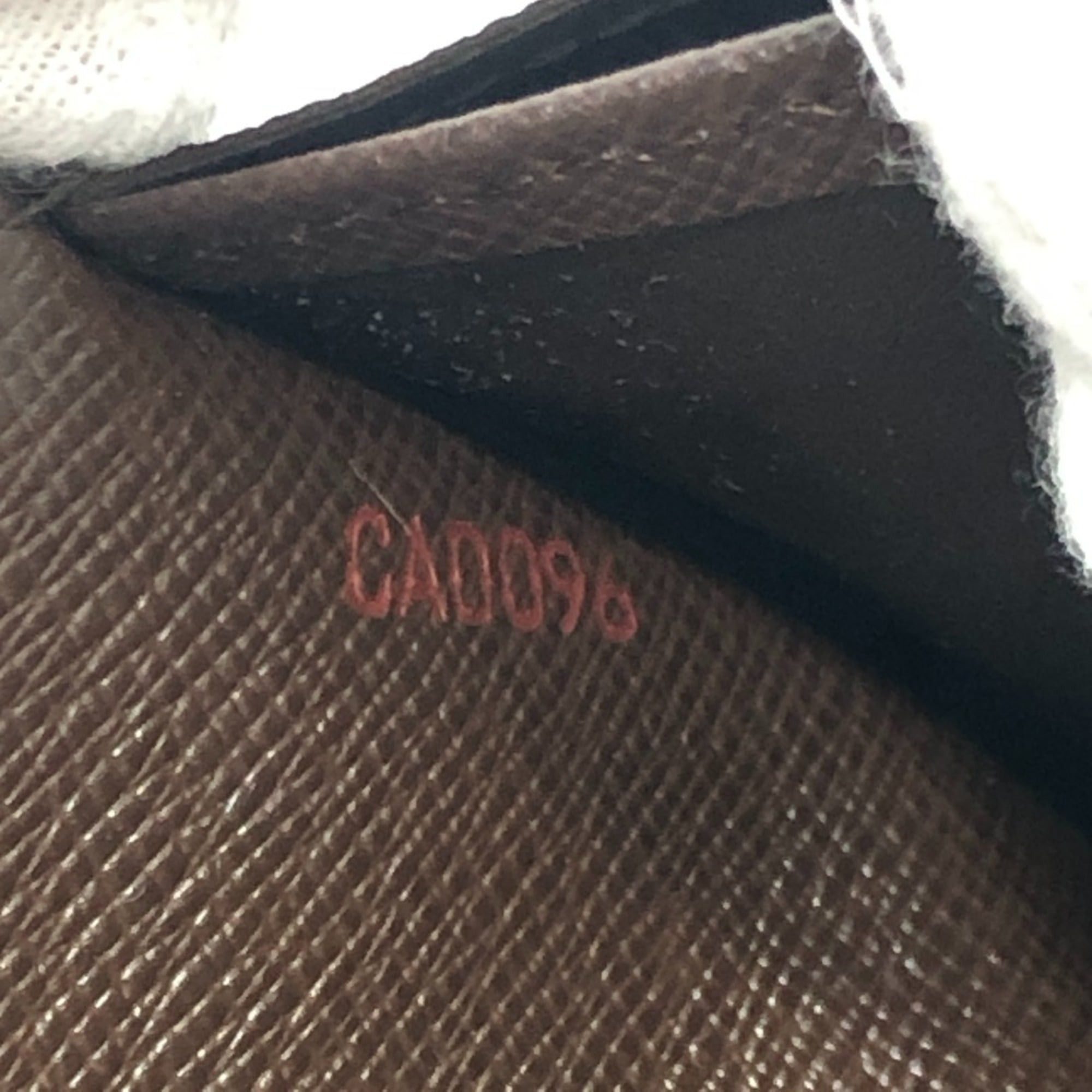 Louis Vuitton LOUIS VUITTON N61734 Portefeuille Sarah Long Wallet, Bifold, Damier Canvas, Ebene, Brown, Women's Size ONE SIZE - 14 Thumbnail