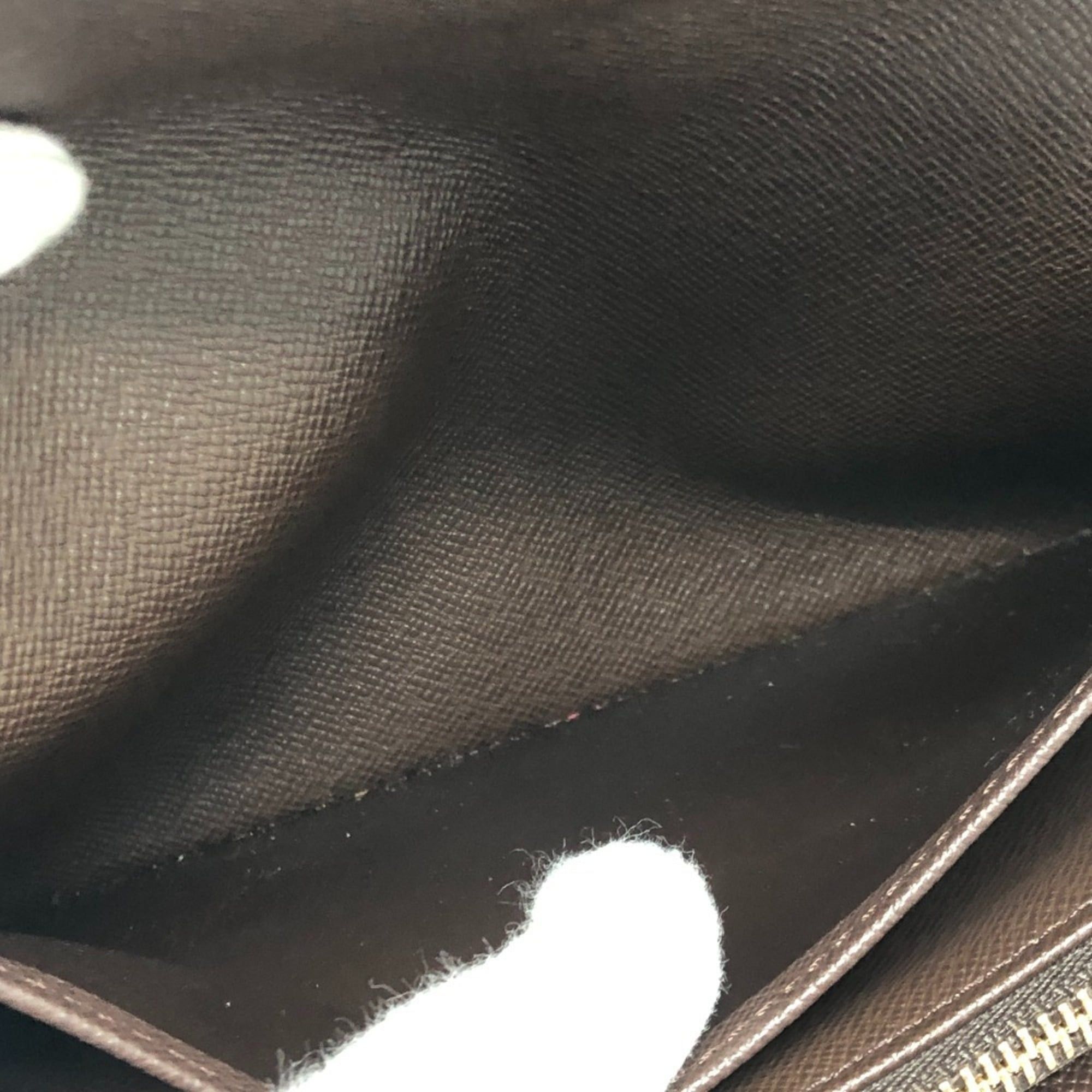 Louis Vuitton LOUIS VUITTON N61734 Portefeuille Sarah Long Wallet, Bifold, Damier Canvas, Ebene, Brown, Women's Size ONE SIZE - 13 Thumbnail