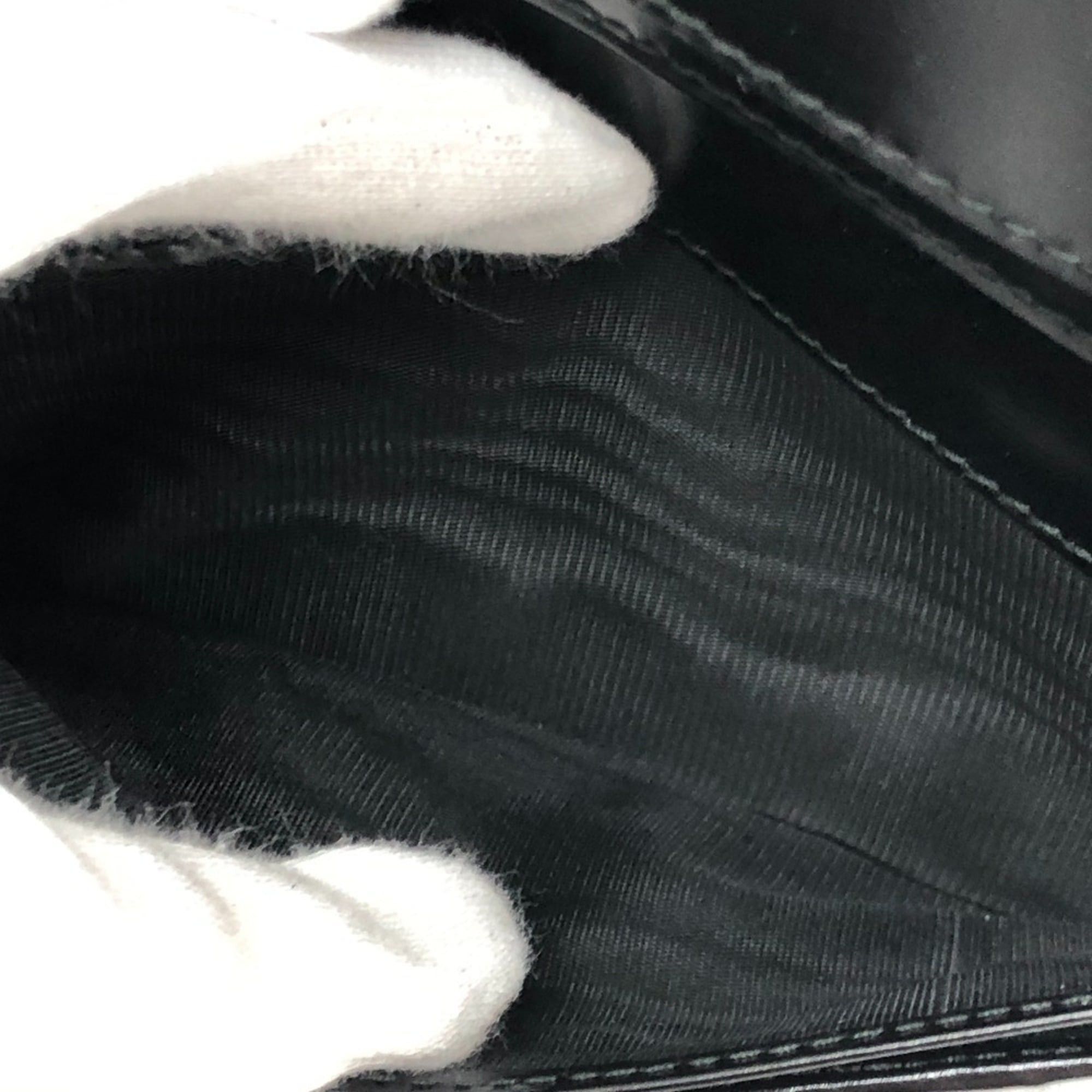 Gucci GUCCI Old Gucci Interlocking G Long Wallet, Flap Suede and Enamel, Women's, Black Size ONE SIZE - 15 Thumbnail