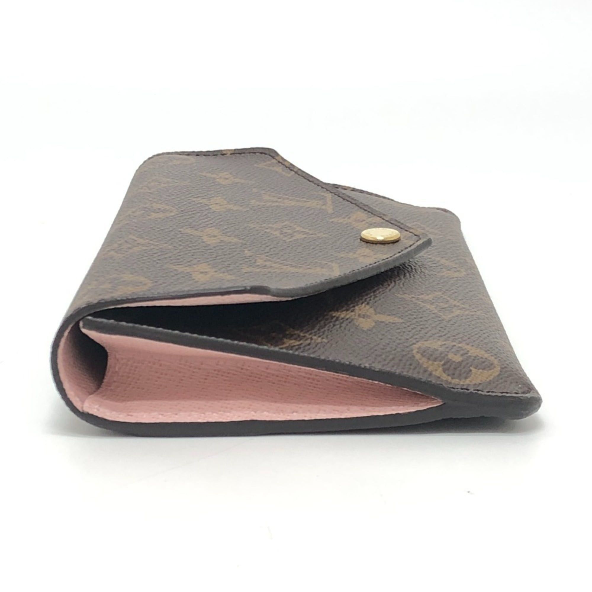 Louis Vuitton LOUIS VUITTON M62203 Portefeuille Jeanne Business Card Case Long Wallet Monogram Canvas Women's Rose Ballerine Size ONE SIZE - 3 Thumbnail