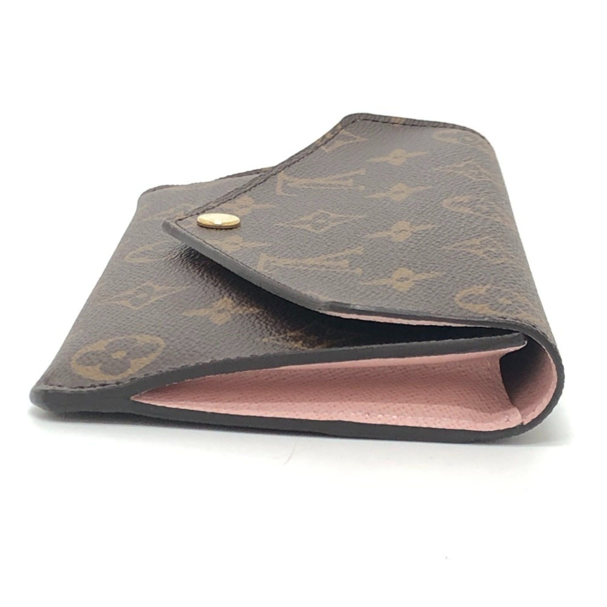 Louis Vuitton LOUIS VUITTON M62203 Portefeuille Jeanne Business Card Case Long Wallet Monogram Canvas Women's Rose Ballerine Size ONE SIZE - 4 Thumbnail