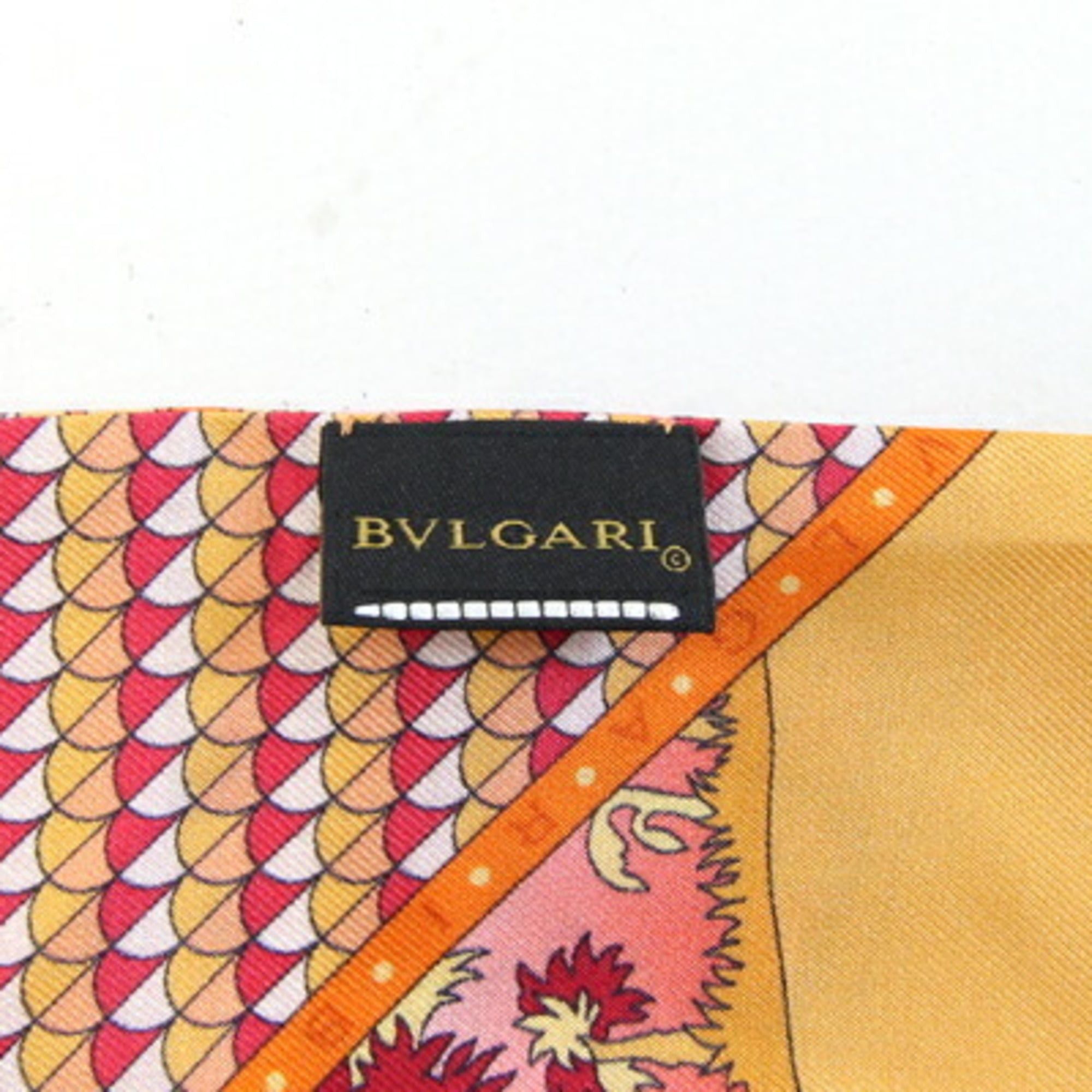 Bvlgari BVLGARI Serpenti Scarf Muffler in Orange, 100% Silk, Ribbon Scarf, Bag Charm, Women's Size ONE SIZE - 3 Thumbnail