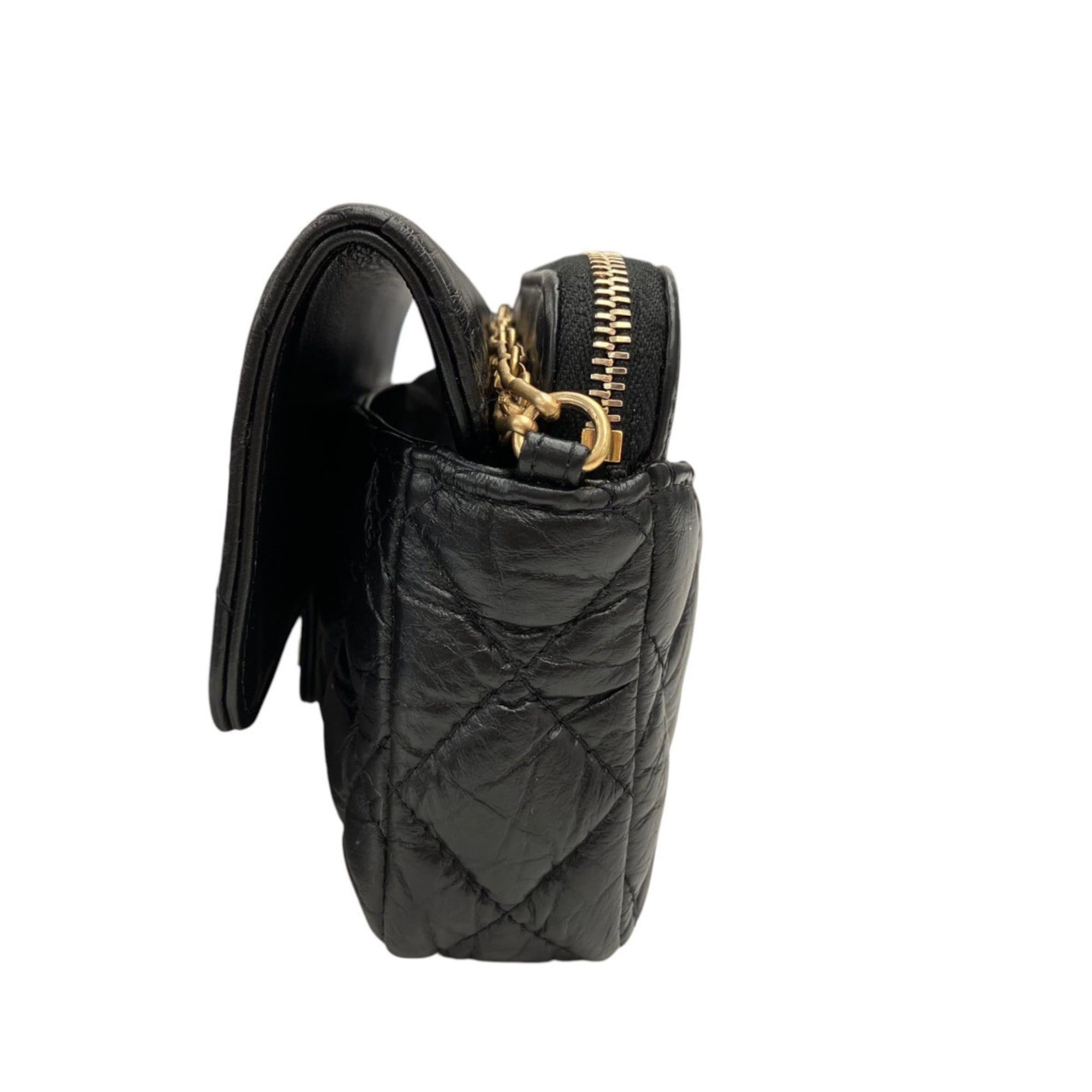 Chanel CHANEL AP2215 Chain Wallet 2.55 Calfskin Phone Case Black Women's Size ONE SIZE - 5 Thumbnail