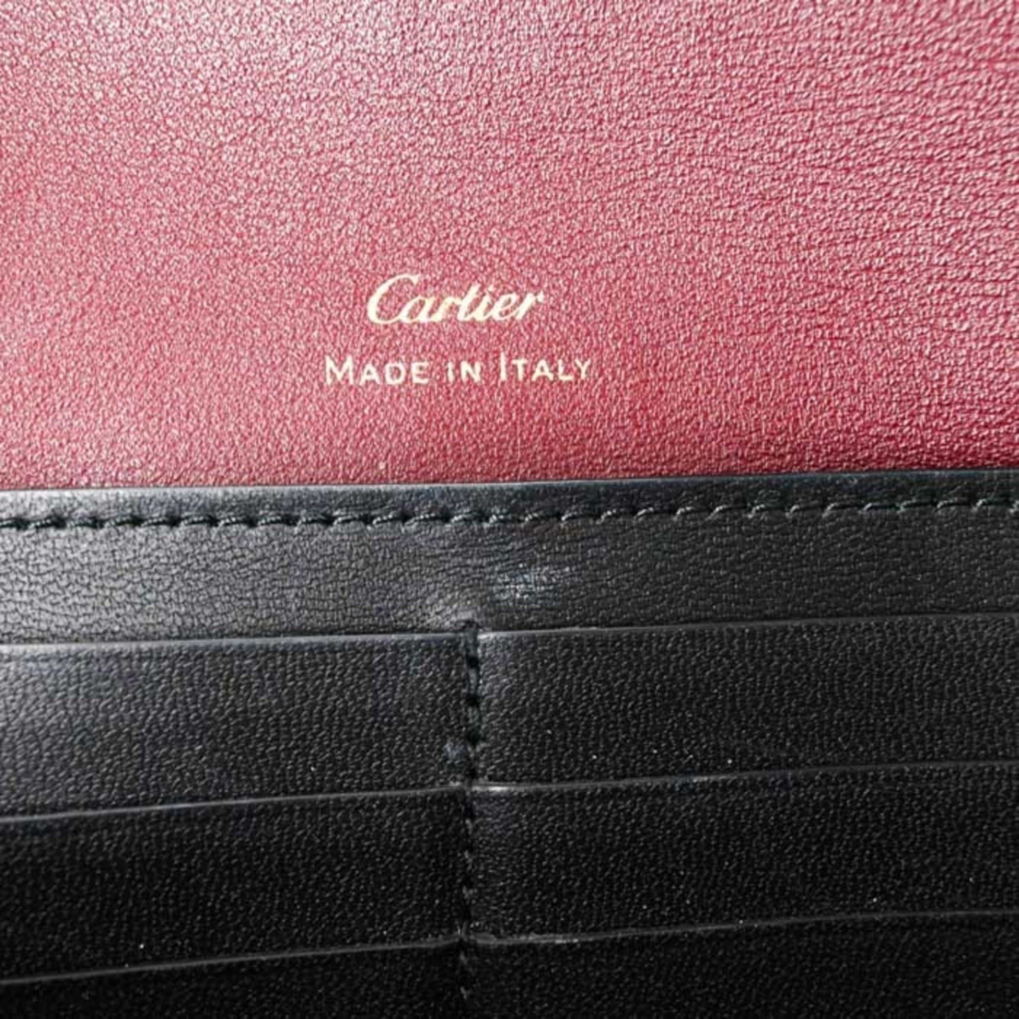 Cartier Cartier Garland de Leather Long Wallet, Bordeaux, Women's, L3001753 Size ONE SIZE - 15 Thumbnail