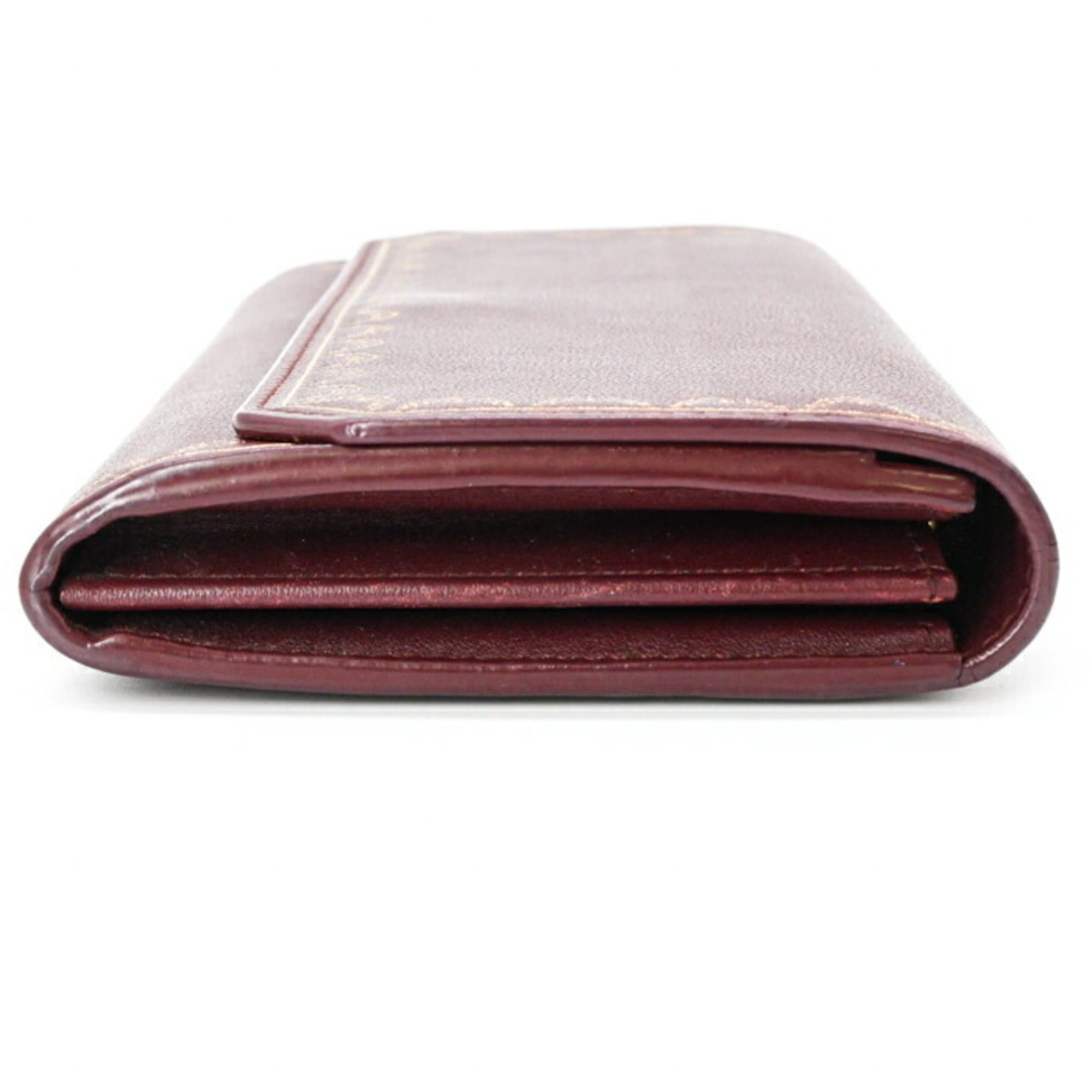 Cartier Cartier Garland de Leather Long Wallet, Bordeaux, Women's, L3001753 Size ONE SIZE - 5 Thumbnail