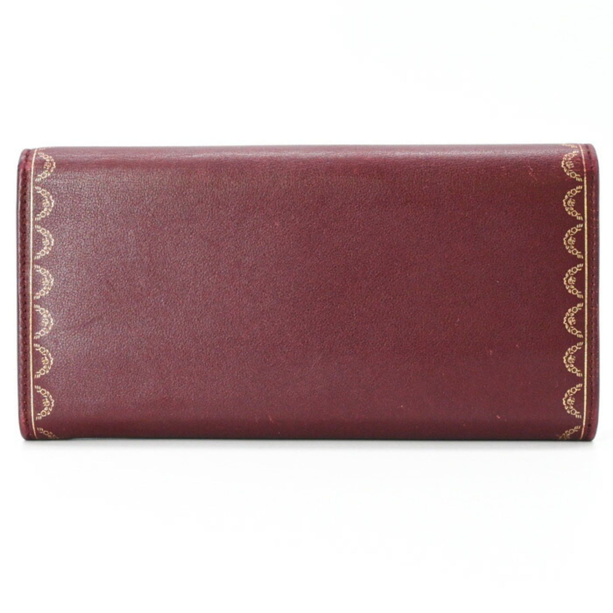 Cartier Cartier Garland de Leather Long Wallet, Bordeaux, Women's, L3001753 Size ONE SIZE - 3 Thumbnail