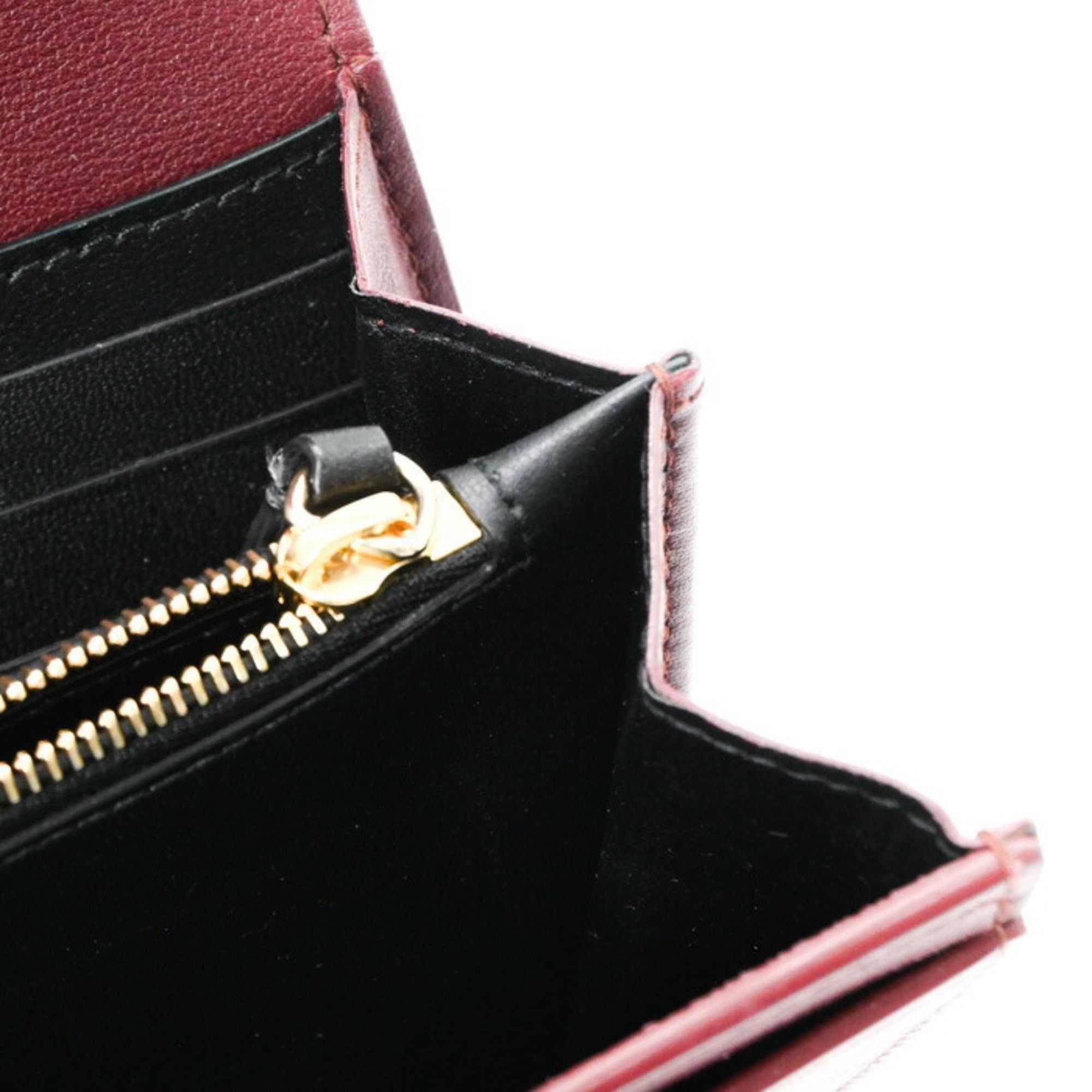 Cartier Cartier Garland de Leather Long Wallet, Bordeaux, Women's, L3001753 Size ONE SIZE - 10 Thumbnail