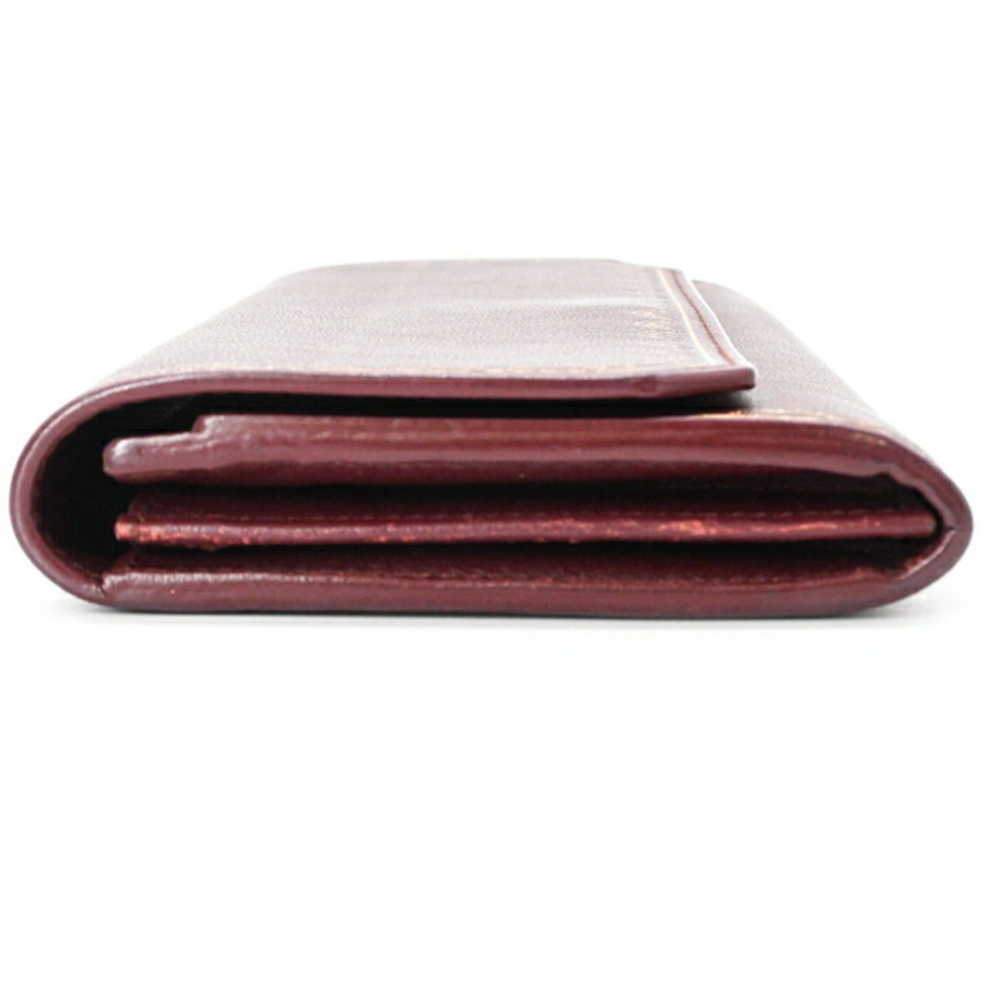 Cartier Cartier Garland de Leather Long Wallet, Bordeaux, Women's, L3001753 Size ONE SIZE - 4 Thumbnail