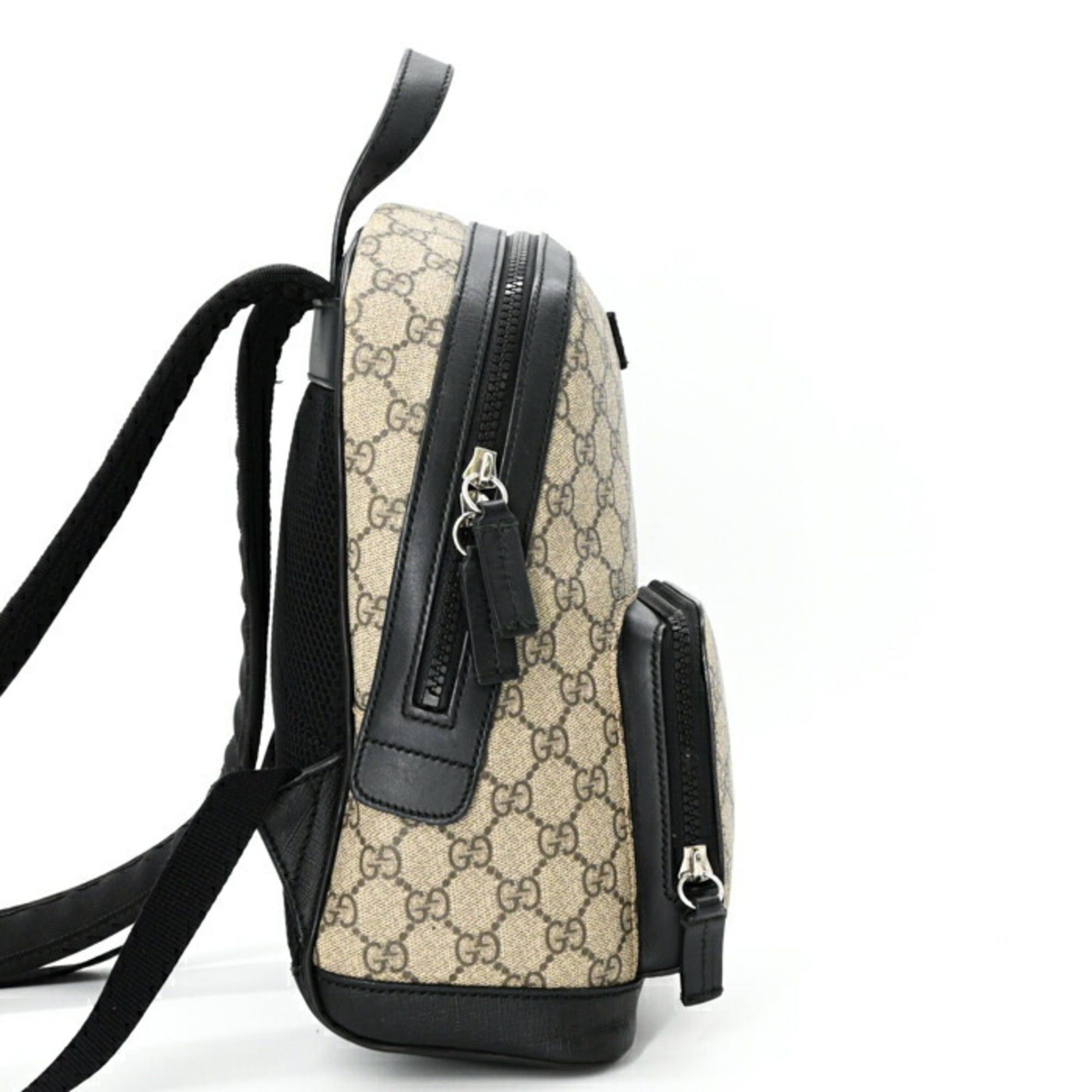 Gucci GUCCI GG Supreme Backpack Canvas and Leather 429020 Size ONE SIZE - 4 Thumbnail
