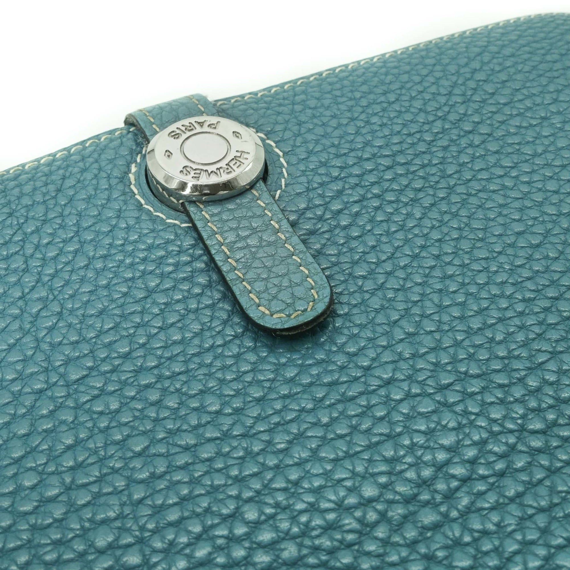 Hermes HERMES Dogon Duo GM Long Wallet, Togo Leather Bifold Blue Jean #□H Size ONE SIZE - 7 Thumbnail