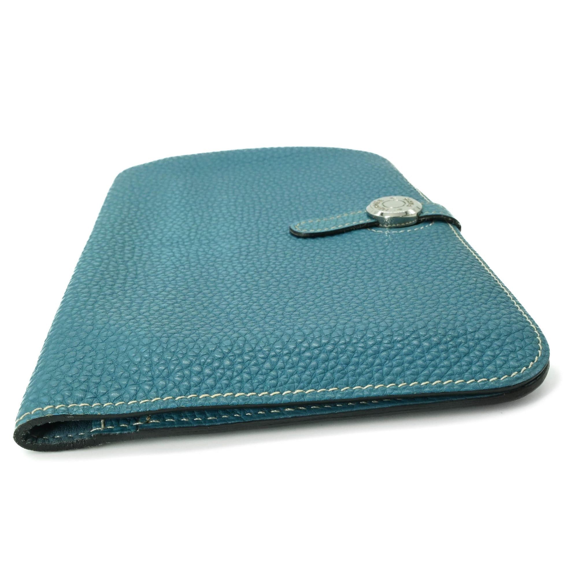 Hermes HERMES Dogon Duo GM Long Wallet, Togo Leather Bifold Blue Jean #□H Size ONE SIZE - 5 Thumbnail