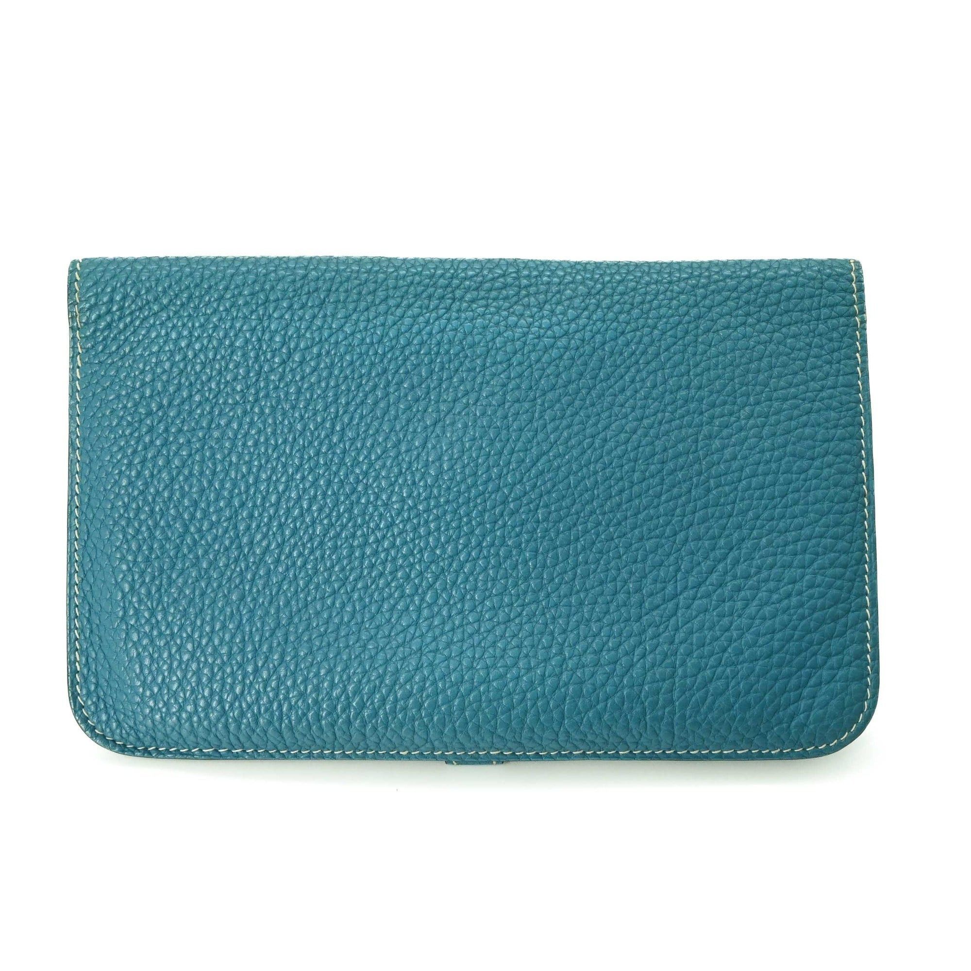 Hermes HERMES Dogon Duo GM Long Wallet, Togo Leather Bifold Blue Jean #□H Size ONE SIZE - 3 Thumbnail