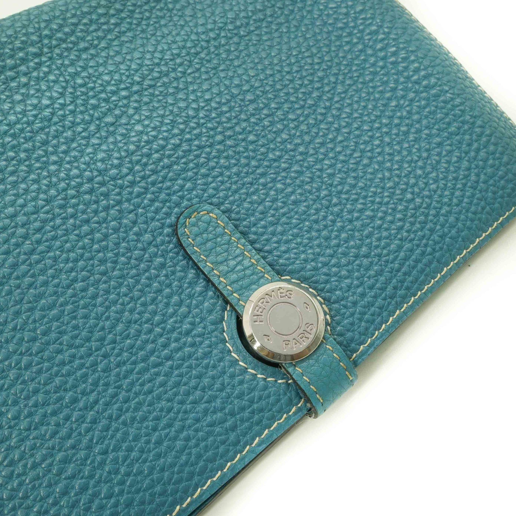Hermes HERMES Dogon Duo GM Long Wallet, Togo Leather Bifold Blue Jean #□H Size ONE SIZE - 2 Thumbnail