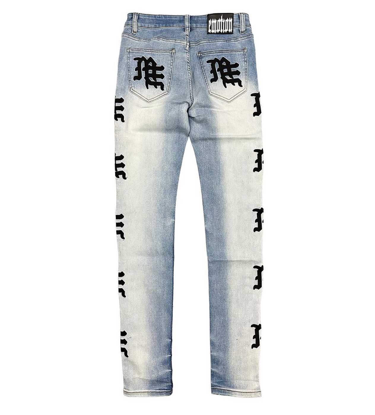 Other Mixed Emotions Monogram Denim Light Blue Wash (Blue/Black) Size US 30 / EU 46 - 2 Thumbnail