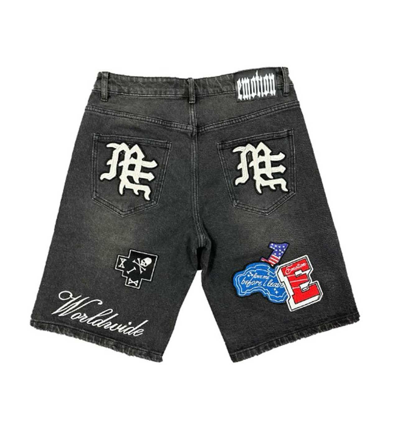 Other Mixed Emotions Danger Patch Shorts Black Size US 36 / EU 52 - 2 Thumbnail